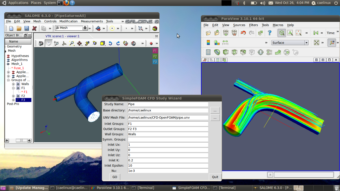 CFD Analysis with Salome Code-Saturne or OpenFOAM 